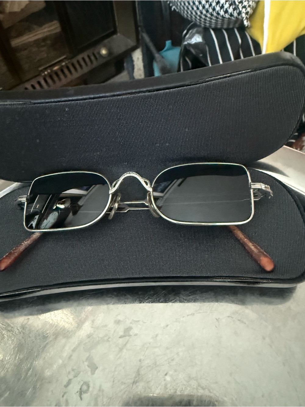 Designers Originals Silver Metal Rectangular Sunglasses Frames